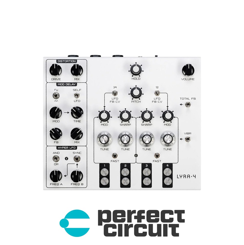 SOMA Laboratory Lyra-4 (White) Desktop SYNTHESIZER – NEW – PERFECT CIRCUIT