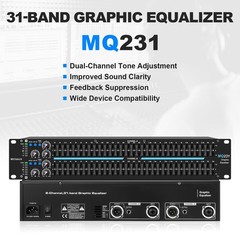 Dual Channel 31-Band Graphic Stereo EQ for Home Audio and DJ Sound