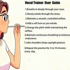 Singing Straws Vocal Trainer for Voice Healing, Professional Vocalist Aid Set