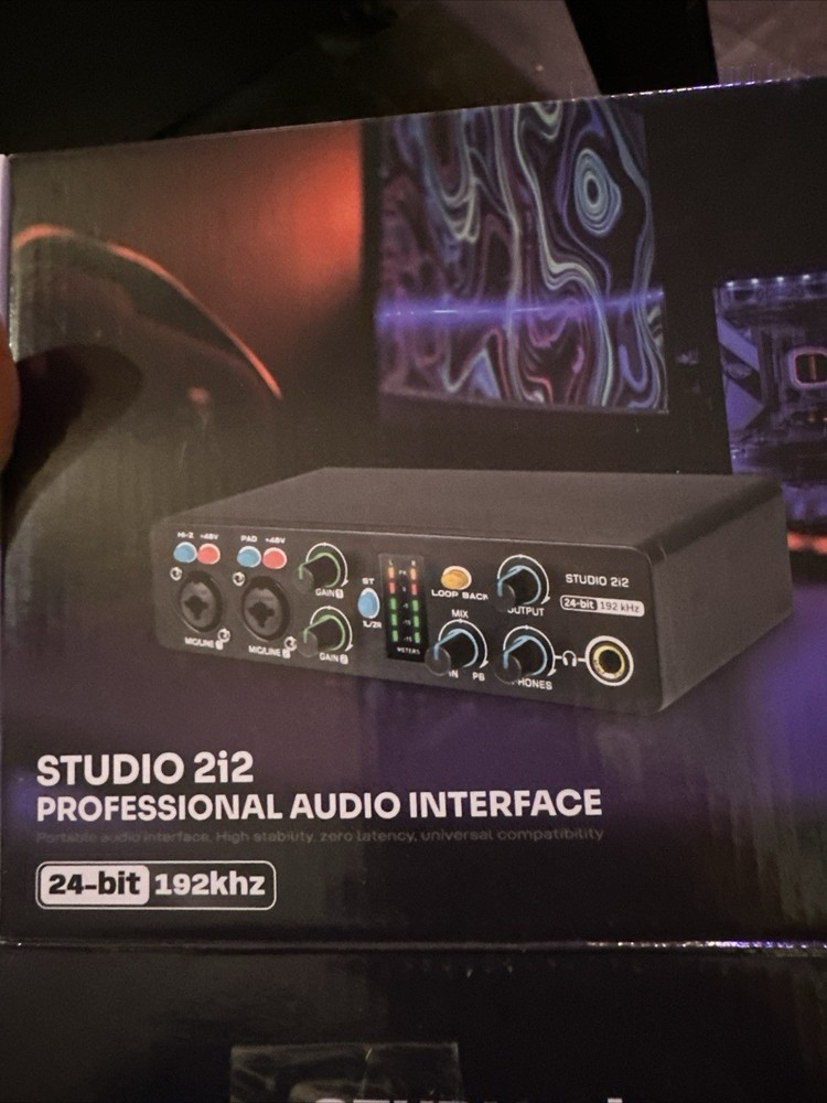 2×2 USB-C Audio Interface for PC/Mac Recording, 24-bit/192kHz Dual TS/XLR Inputs