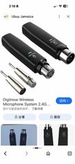 Microphone Wireless System 2.4GHz Wireless Mic Adapter,Rechargeable Wireless XLR