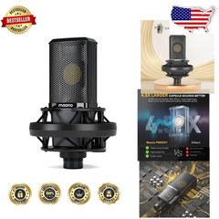 Professional XLR Studio Mic 34mm Large Diaphragm Podcasting Music Recording