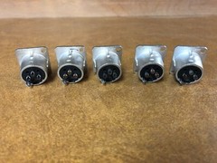 (5) Pro Co / Neutrik NC3MDL-1 3 pole male receptacle