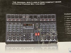 8 Channel Mixer 7 Band EQ Phantom Power Digital Effects Mixer Vocals Guitar Band