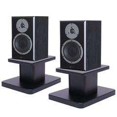 Black Walnut Speaker Stands for Bookshelf & Desktop, MDF/PVC, Pair