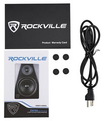 Rockville DPM5W 5.25″ 2-Way 150W White Active/Powered Studio Monitor Speaker