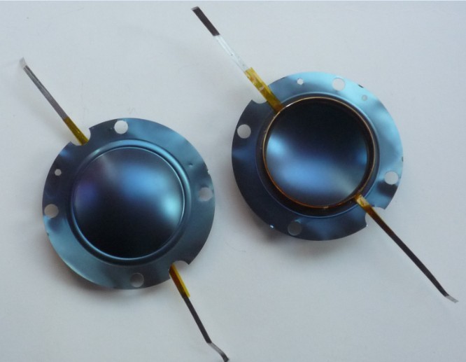 2pcs 32mm Blue Titanium diaphragm For EV 32 DH2010 DH3 2010A Electro Voice 8ohms