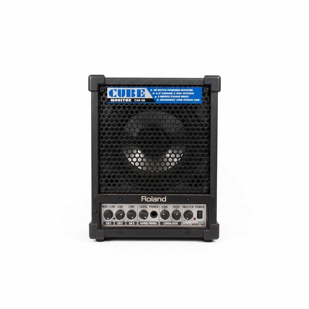 Roland Cube Monitor CM-30 Guitar Amp 30W Portable Practice Speaker Black Compact
