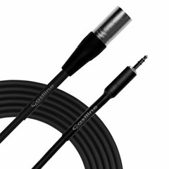 Castline Silver XLR Male to 3.5mm TRS Stereo to Mono Summing Cable Mogami 2582