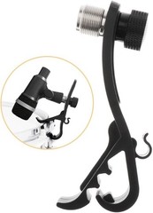 Drum Mic Clip Adjustable Shockproof Clamp Metal Movable Mount Kit