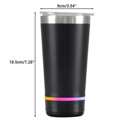 16OZ Coffee Cup w/ RGB LED BT Portable Wireless Bluetooth Speaker FM/USB/TF Card