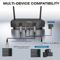 4-Channel Wireless Microphone System – Karaoke, Party, Meeting, DJ, Wedding