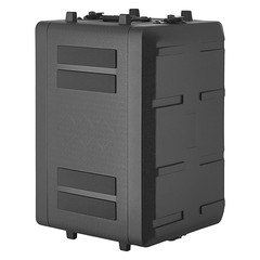 6U Rack Case 12in Depth Flight Rack w/Mic Compartment Polyethylene
