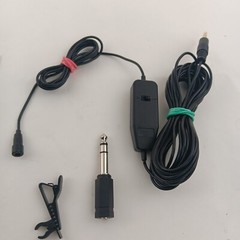 Pearstone Omni Lavalier Microphone With In-Line On And Off Switch – Black
