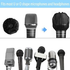 Disposable Sanitary Microphone Cover Karaoke Black Mic non-woven 100pcs / 200pcs