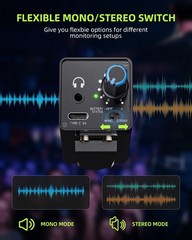 LEKATO P30 In-Ear Monitor Amplifier 16H Rechargeable IEM Amp Stage & Studio