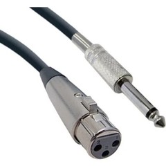 FirstAct XLR Female to 1/4 Inch Mono Male Audio Cable, 14 foot