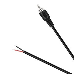 Fancasee 2-Pack RCA Male Plug to Speaker Wire Bare Pigtail Connector…