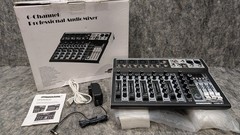 Riworal 6 Channel Audio Interface Sound Board Mixing Console 16-Bit UX06-BT
