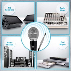Pyle Professional Dynamic Microphone Kit with XLR Cables and Pop Filters