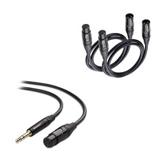 Cable Matters 2-Pack Premium XLR Microphone Cable 3 Feet & 1-Pack 6.35Mm (1/4 In