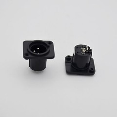 10pcs 3-Pole XLR Connector Panel Mount Male Jack Audio Adapter Chassis End Plug