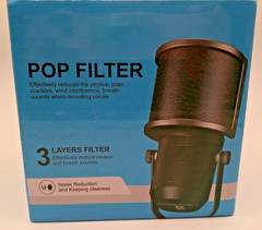 SUNMON U Shaped Microphone Pop Filter Black 3 Layer Podcast Windscreen NEW