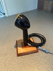 Astatic 200S „Fatboy“ Desk Mic, Brown Bakelite, Stand, great for blues harp!