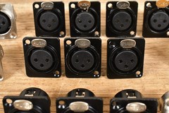 LOT of 24 Female XLR Panel Connectors with Wall Plates + Extras