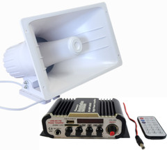 100W Indoor Outdoor PA Power Horn Speaker 80W with HiFi Amplifier w Bluetooth