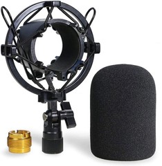 AT2020 Shock Mount with Pop Filter – Foam Windscreen ShockM_AT2020_04