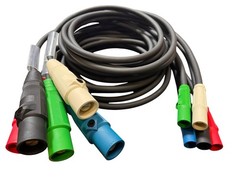 2 AWG CAMLOCK STAGE AND LIGHTING CABLES SERIES 15 TO SERIES 16 600V 5 PCS SET