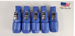 5x PowerCON Male A (Blue) power connector