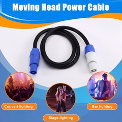 Stage Light PowerCON AC Cable in/OUT Conversion Extension Wire 3×1.5mm²1886