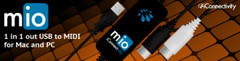 iConnectivity mio 1×1 USB-MIDI, DIN-MIDI Interface Brand New in Box