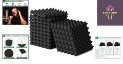 6-Pack 1.5″ Egg Crate Acoustic Foam Panels – Fire-Retardant Soundproofing