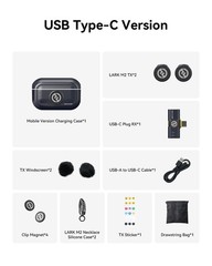 Wireless Microphone for iPhone/Android, USB C, 1000ft Range, Noise Canceling