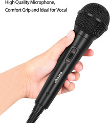 Handheld Wired Microphone, Cardioid Dynamic Vocal Mic with 13Ft Cable and On/Off