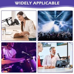 Mic Crab Clamp, Microphone Mount with Double Ball Head Adjustment 1/4″ black