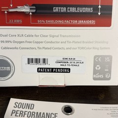NEW – Gator Cableworks Composer XLR Cable Lot 2x20ft 2x6ft M-F