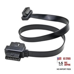 Right Angle OBD II OBD2 16 Pin Splitter Extension Cable – 1x Male & 2X Female
