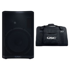 QSC CP12 12in 1000W Powered Loudspeaker Bundle w/ QSC CP12 Tote