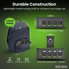 4-Channel XLR/DMX to RJ45 Ethernet Extender for Live Sound & Lighting