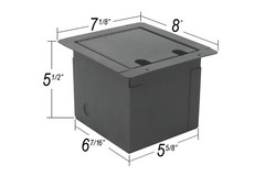 2 Elite Core Recessed Audio Stage Floor Box w/4 -XLR Female Mic Connectors
