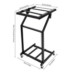 9U12U/16U Rack Mount Mixer Case Stand Studio Equipment Cart Stage Amp DJ Rolling