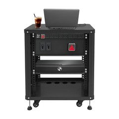 12U AV Rack Stand with Caster Wheels Network Stereo Recording Studio Rack
