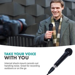 Movo HV-M5 Dynamic Cardioid Vocal Microphone for Stage, Singing and Recording