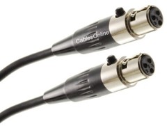 6-inch Mini XLR Female to Mini XLR Female Pro Audio Cable, CablesOnline XM-F300