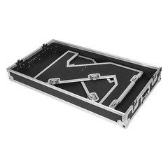 Sound Town DJ Z-Table Workstation Folding Mobile Wheels Flight Case STDJT-Z46W