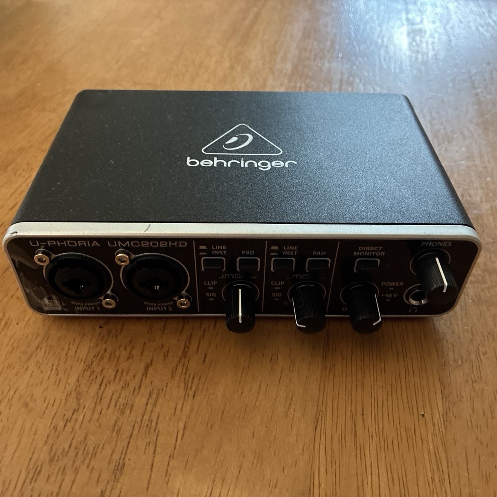 Behringer U-Phoria UMC202HD USB Audio MIDI Interface 192kHz – UNTESTED
